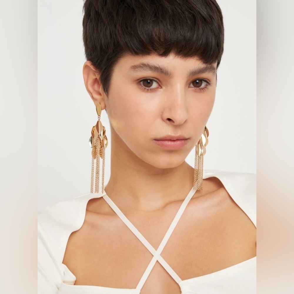 Isabel Marant Shiny Lea Pendant Drop Earrings 415$ - Picture 4 of 4